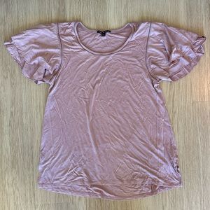 Cable & Gauge Tshirt with Flutter Sleeves